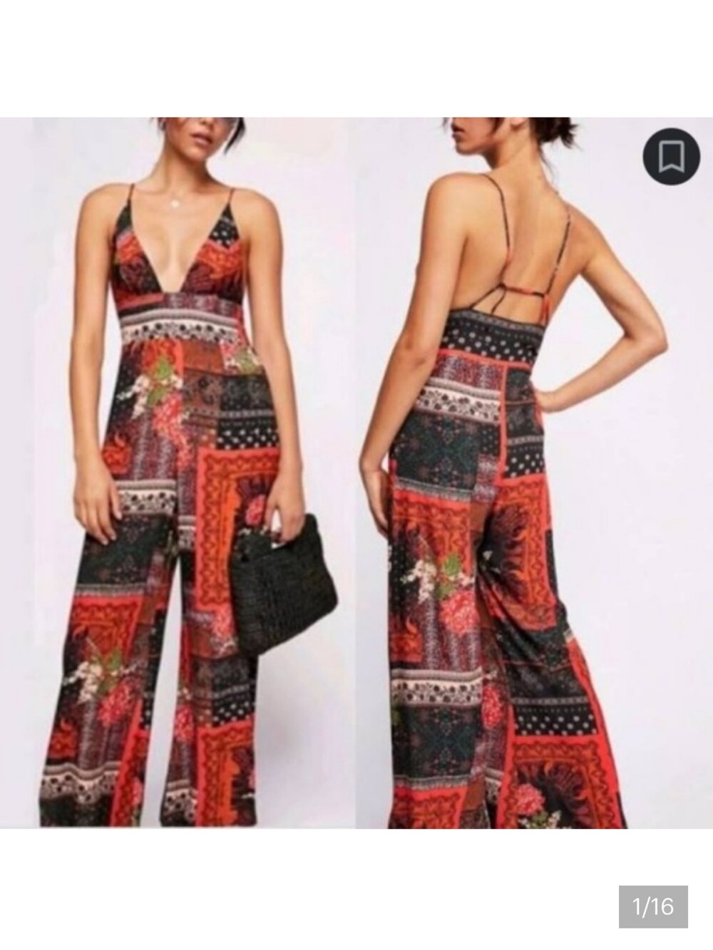 Free People | Multi-Pattern Margarita Patchwork Jumpsuit NWT